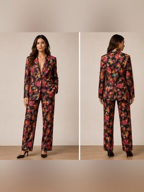WE Fashion Floral Pant Suit in Multicolor